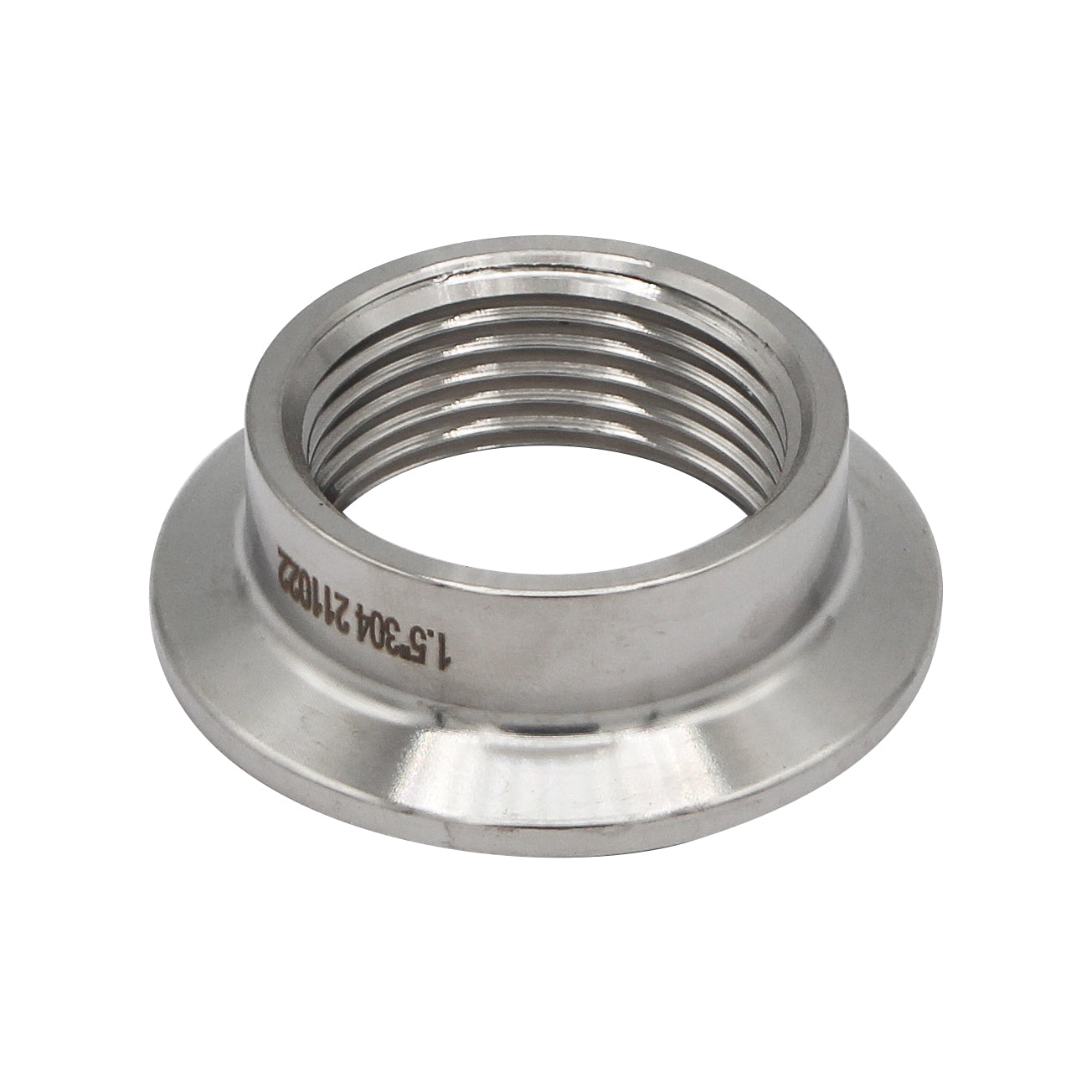 Stainless Steel Heating Element Fitting - 1.5" TC to 1" NPS