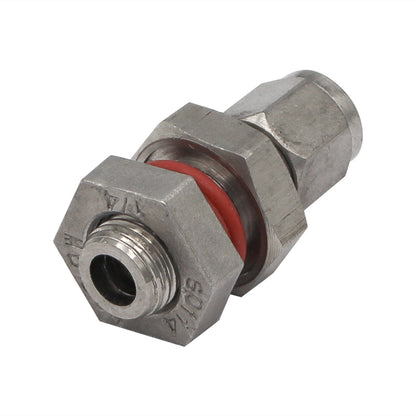 Stainless Steel Temperature Bulkhead - 1/4" Male NPT to 1/4" Compression