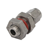 Stainless Steel Temperature Bulkhead - 1/4" Male NPT to 1/4" Compression