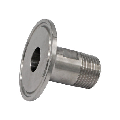 Stainless Steel 1.5" Tri-Clover to 1/2" Male NPT