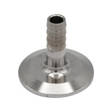 Stainless Steel 1.5" Tri-Clover to 1/2" Barb
