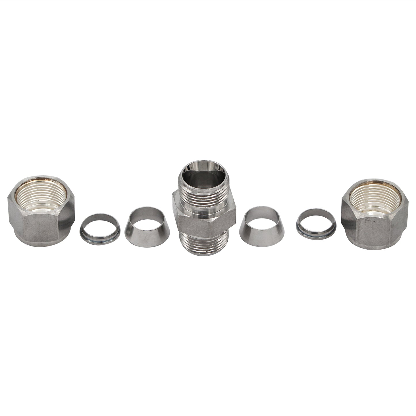 Stainless Steel Fitting - 1/2" Compression to 1/2" Compression