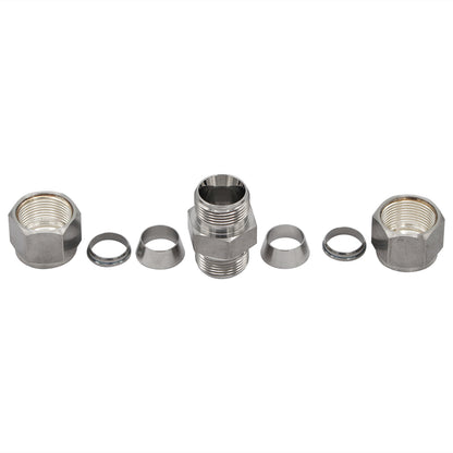 Stainless Steel Fitting - 1/2" Compression to 1/2" Compression
