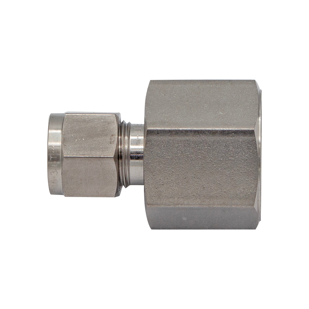 Stainless Steel Fitting - 1/2" Female NPT to 3/8" Compression