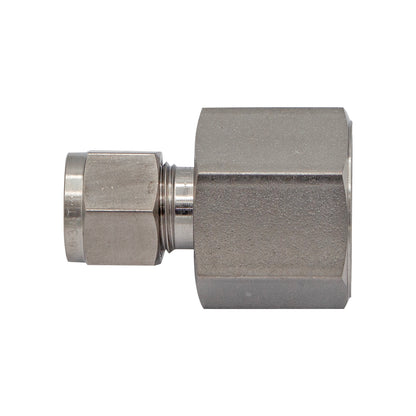 Stainless Steel Fitting - 1/2" Female NPT to 3/8" Compression
