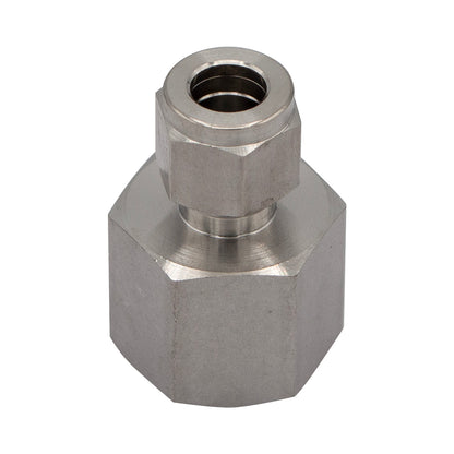 Stainless Steel Fitting - 1/2" Female NPT to 3/8" Compression