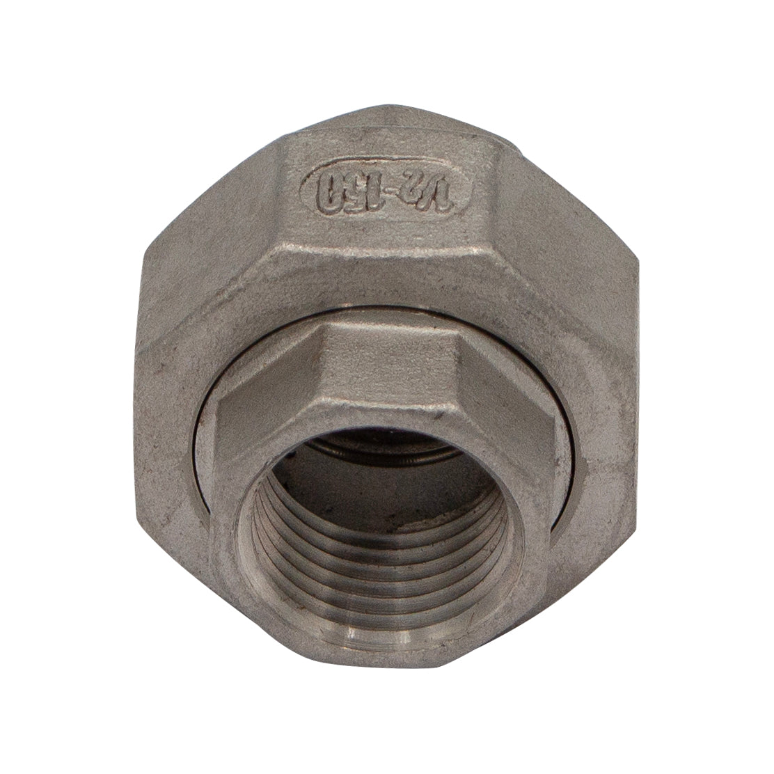 1/2" Female NPT X 1/2" Female NPT Union Coupler - 304 Stainless Steel Pipe Fitting