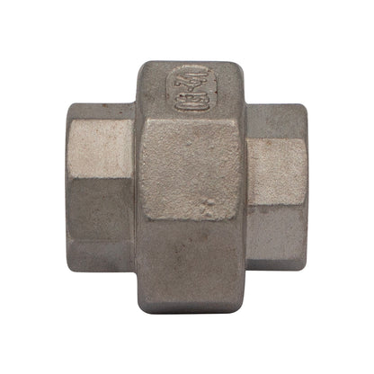 1/2" Female NPT X 1/2" Female NPT Union Coupler - 304 Stainless Steel Pipe Fitting