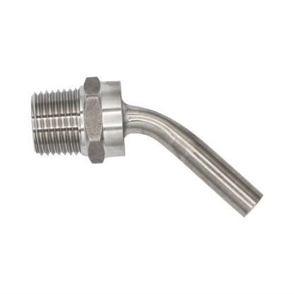 Stainless Steel Pick Up Tube - 1/2" Male NPT to 3/8" Tube (2.75" Length)