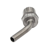 Stainless Steel Pick Up Tube - 1/2" Male NPT to 3/8" Tube (2.75" Length)