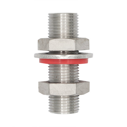 Stainless Steel Weldless Variable Length Bulkhead - 1/2" NPS