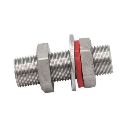 Stainless Steel Weldless Variable Length Bulkhead - 1/2" NPS