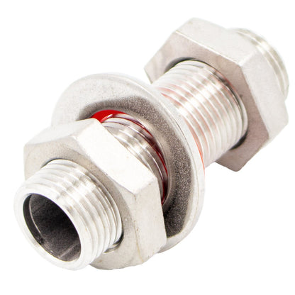 Stainless Steel Weldless Variable Length Bulkhead - 1/2" NPS