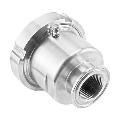 Stainless Steel Tri-Clover Heating Element Adapter - 1.5" TC to 1" NPS