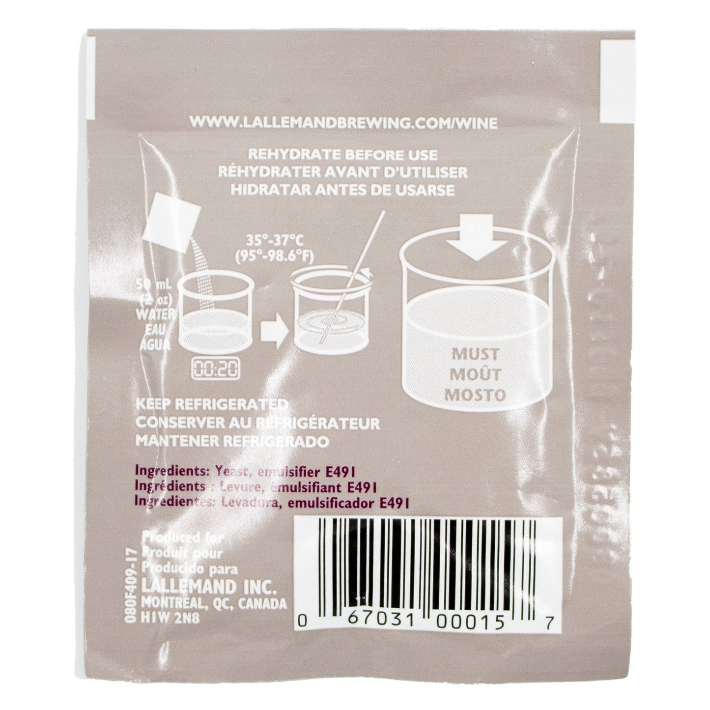 Lalvin RC-212 Freeze-Dried Wine Yeast
