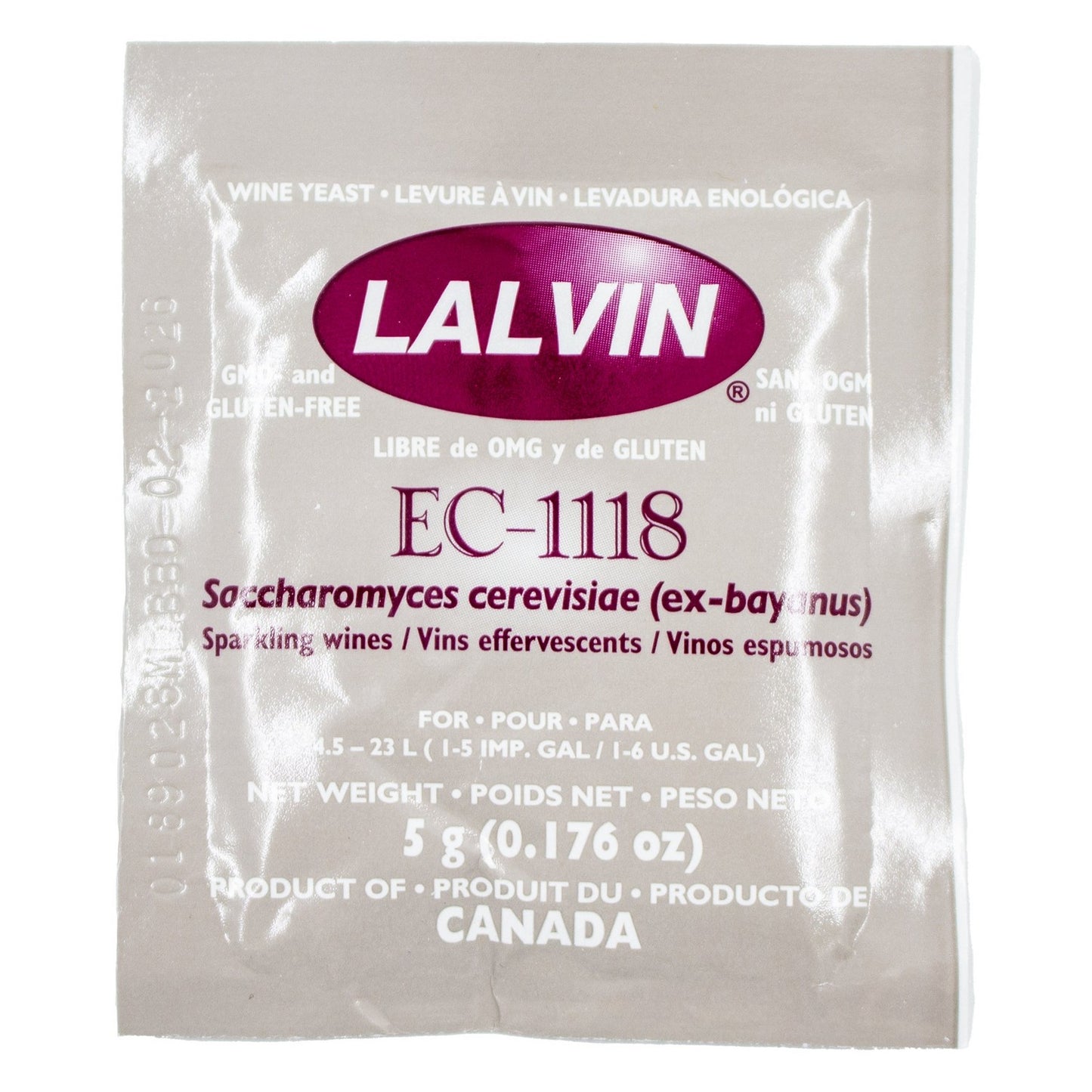 Lalvin EC-1118 Active Freeze-Dried Wine Yeast