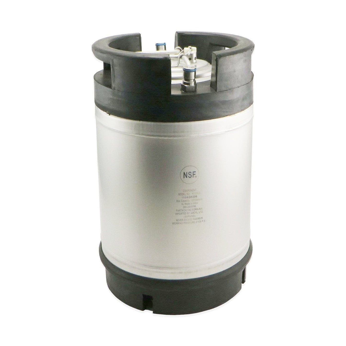 Ball Lock Keg - 2.5 Gallon Dual Handle AMCYL
