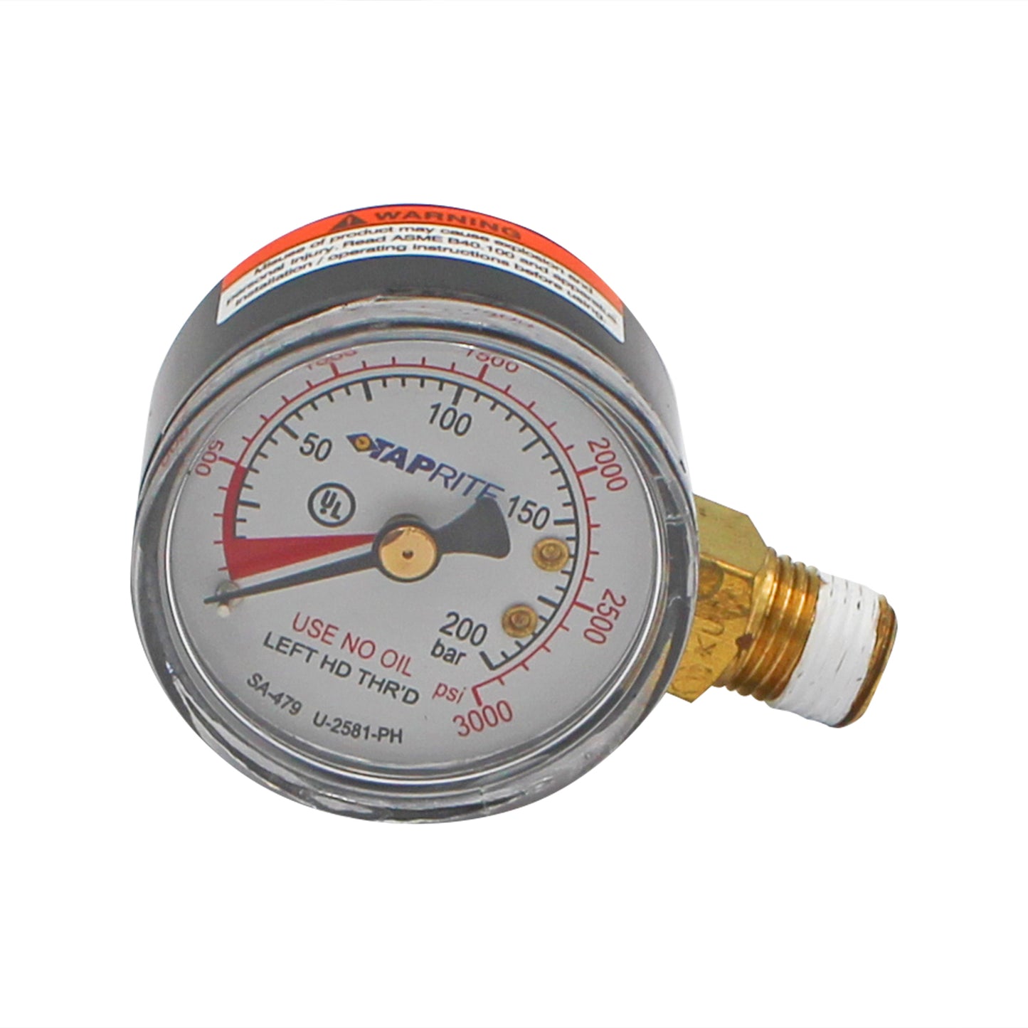 Taprite High Pressure Gauge (3000PSI LHT) #6603