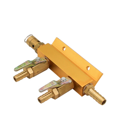 Taprite 2-Way Gas Manifold #1742S - 5/16" OD Barb Outlets