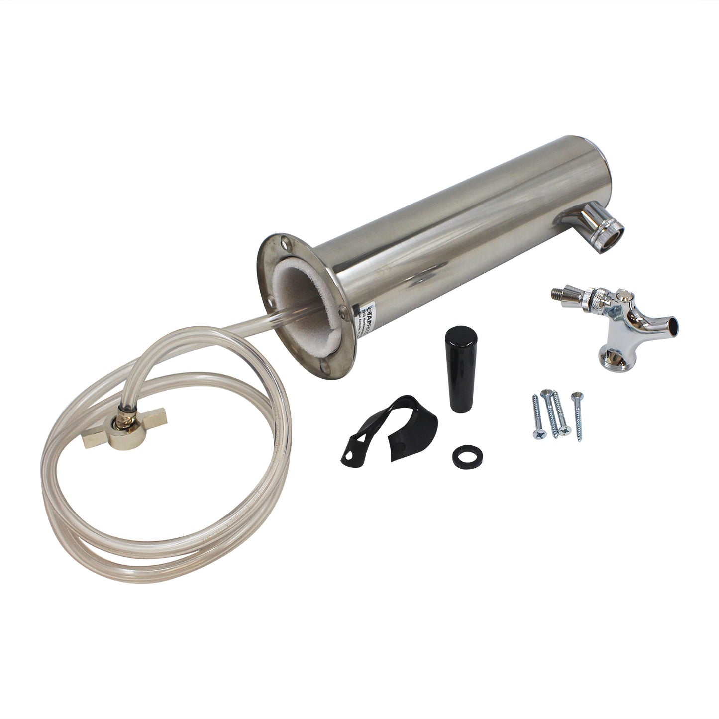 Taprite Stainless Steel Single Tap Beer Tower - SS Lever Faucet - #D4743TSS