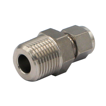 Stainless Steel Fitting - 1/2" Male NPT to 3/8" Compression