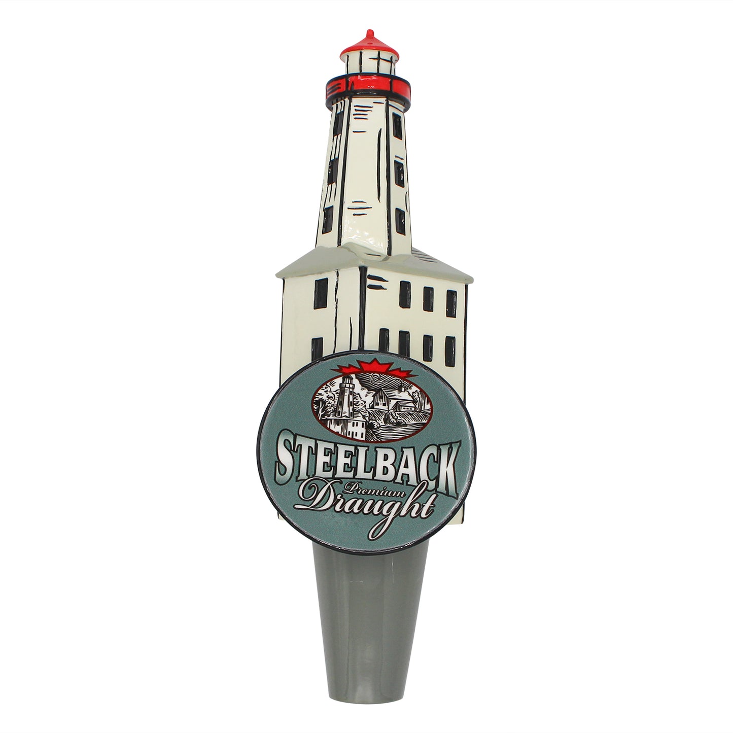 Draught Steelback Lighthouse Tap Handle