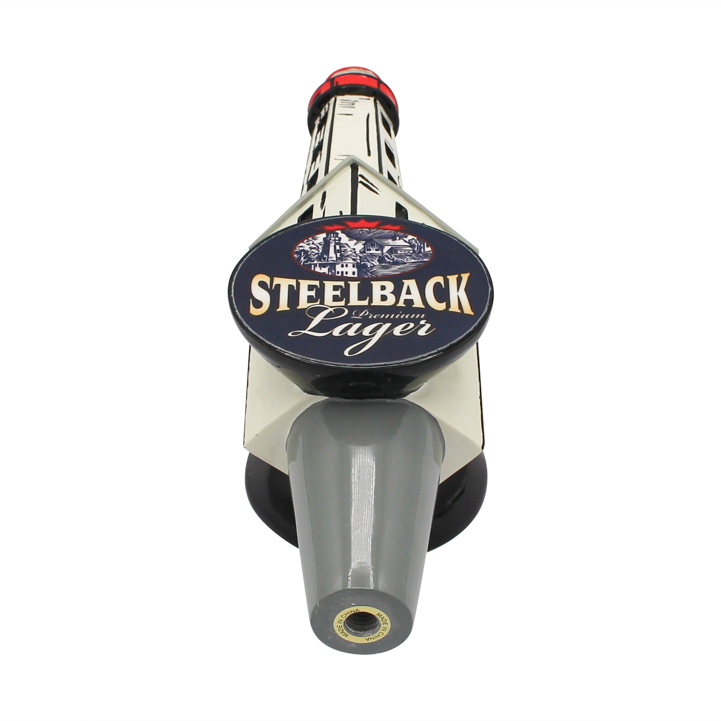 Lager Steelback Lighthouse Tap Handle