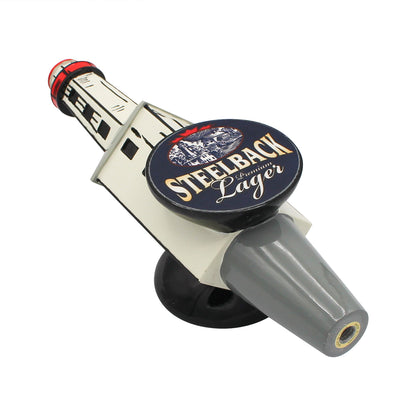 Lager Steelback Lighthouse Tap Handle