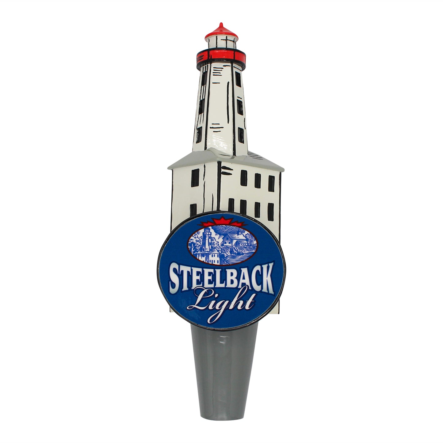 Light Steelback Lighthouse Tap Handle