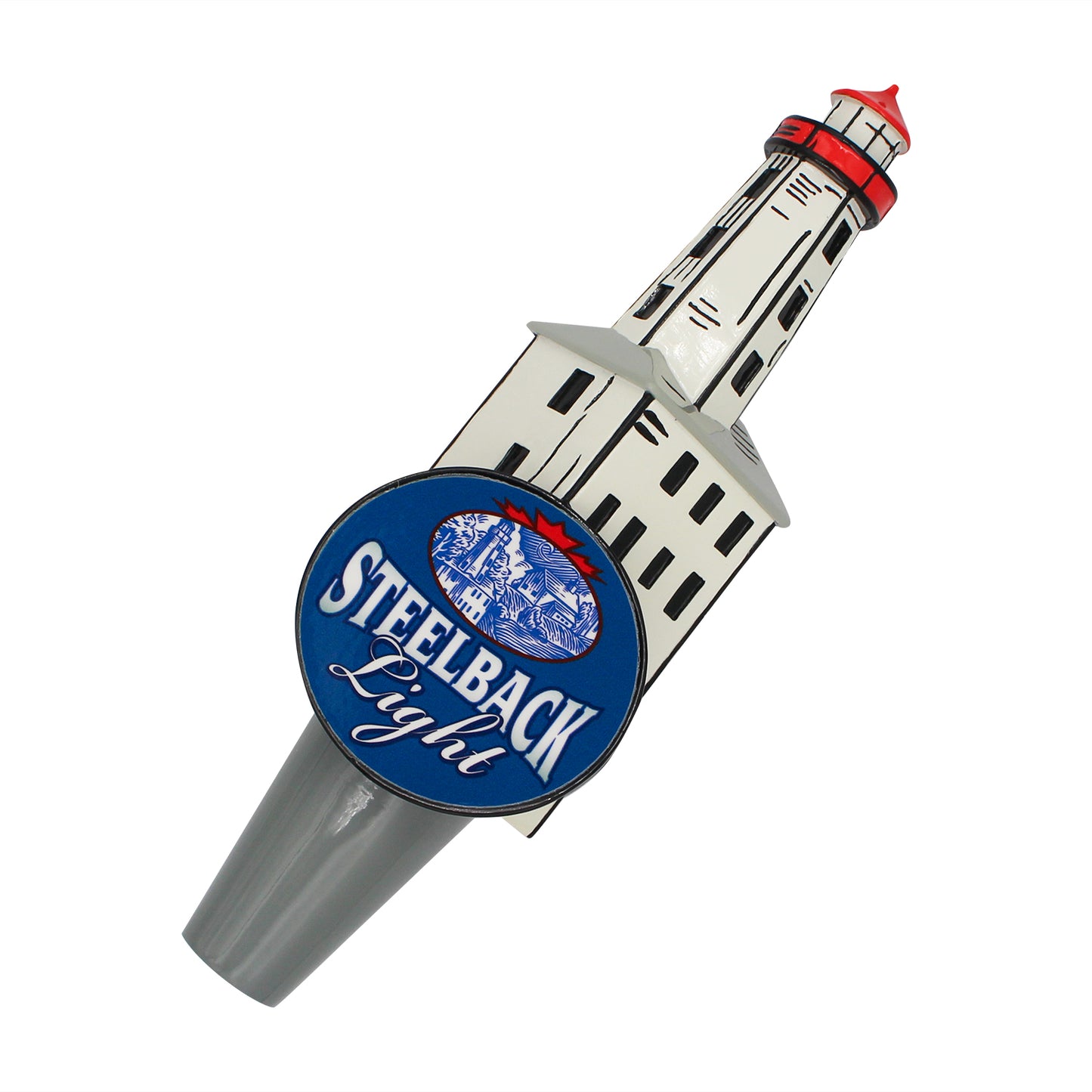 Light Steelback Lighthouse Tap Handle
