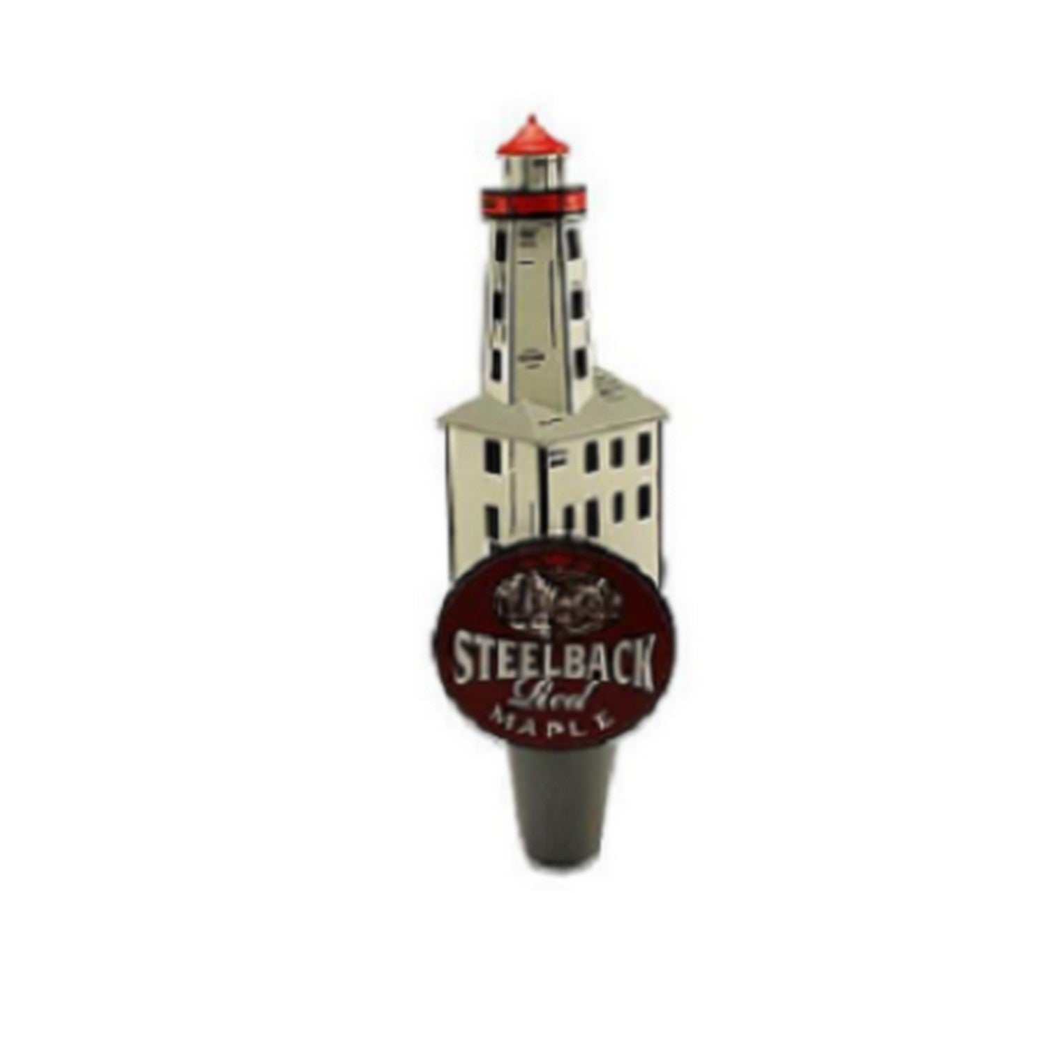 Red Maple Steelback Brewery Lighthouse Tap Handle