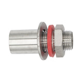Stainless Steel Weldless Flat Gasket Cooler Bulkhead - 1/2" NPT