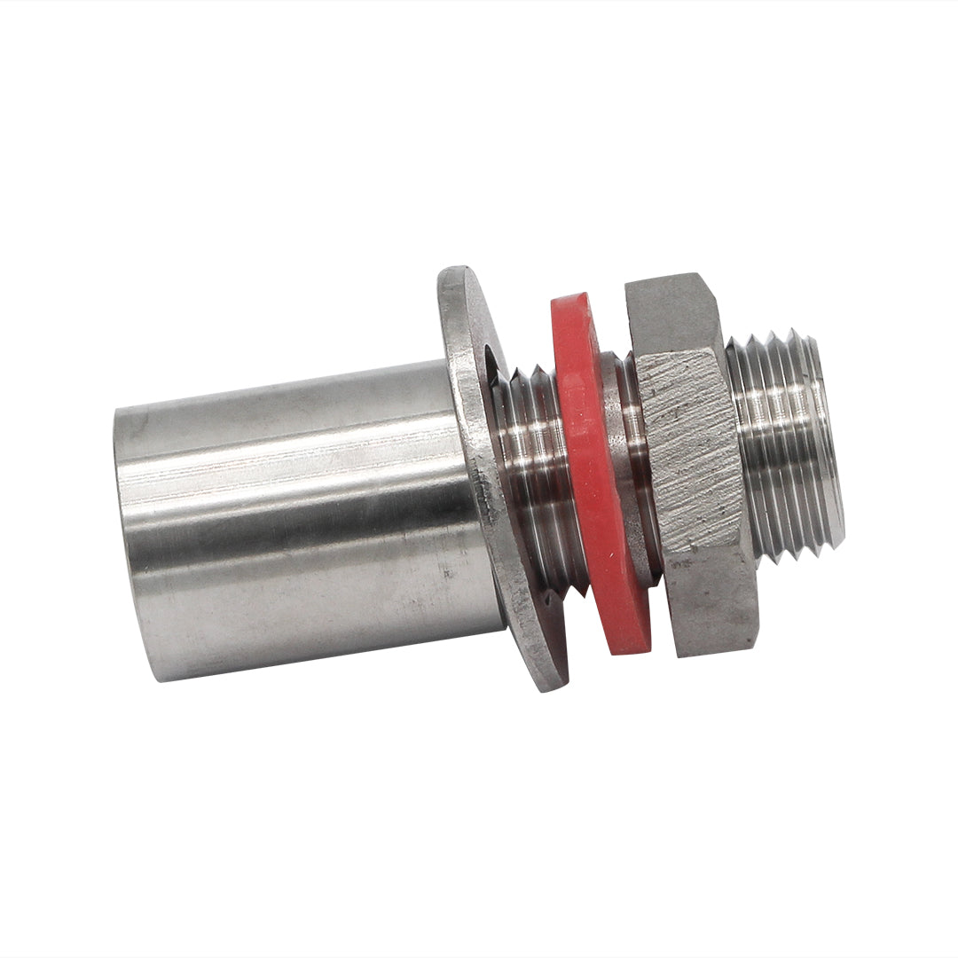 Stainless Steel Weldless Flat Gasket Cooler Bulkhead - 1/2" NPT