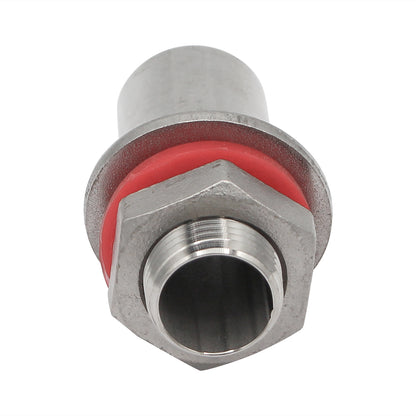 Stainless Steel Weldless Flat Gasket Cooler Bulkhead - 1/2" NPT