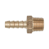 Brass 1/4" Male NPT to 1/4" Barb with Hex Nut