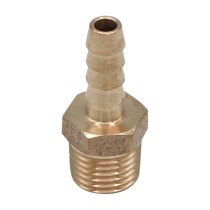 Brass 1/4" Male NPT to 1/4" Barb with Hex Nut