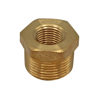 Brass Reducer Bushing - 1" Male NPT X 1/2" Female NPT