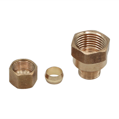 Brass 3/8" Compression to 1/2" Female NPT