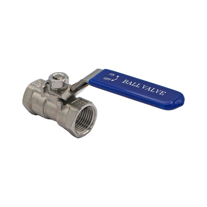 Stainless Steel 1/2" Female NPT 1-Piece Ball Valve -  Canuck Homebrew Supply, Canada