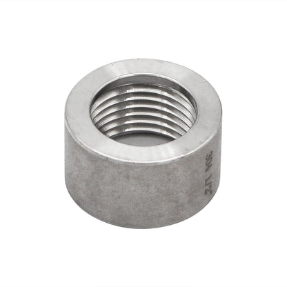1/2" Female NPT Half Coupler - 304 Stainless Steel Pipe Fitting