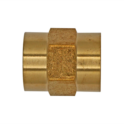 1/2" Female NPT Coupler - Brass Pipe Fitting