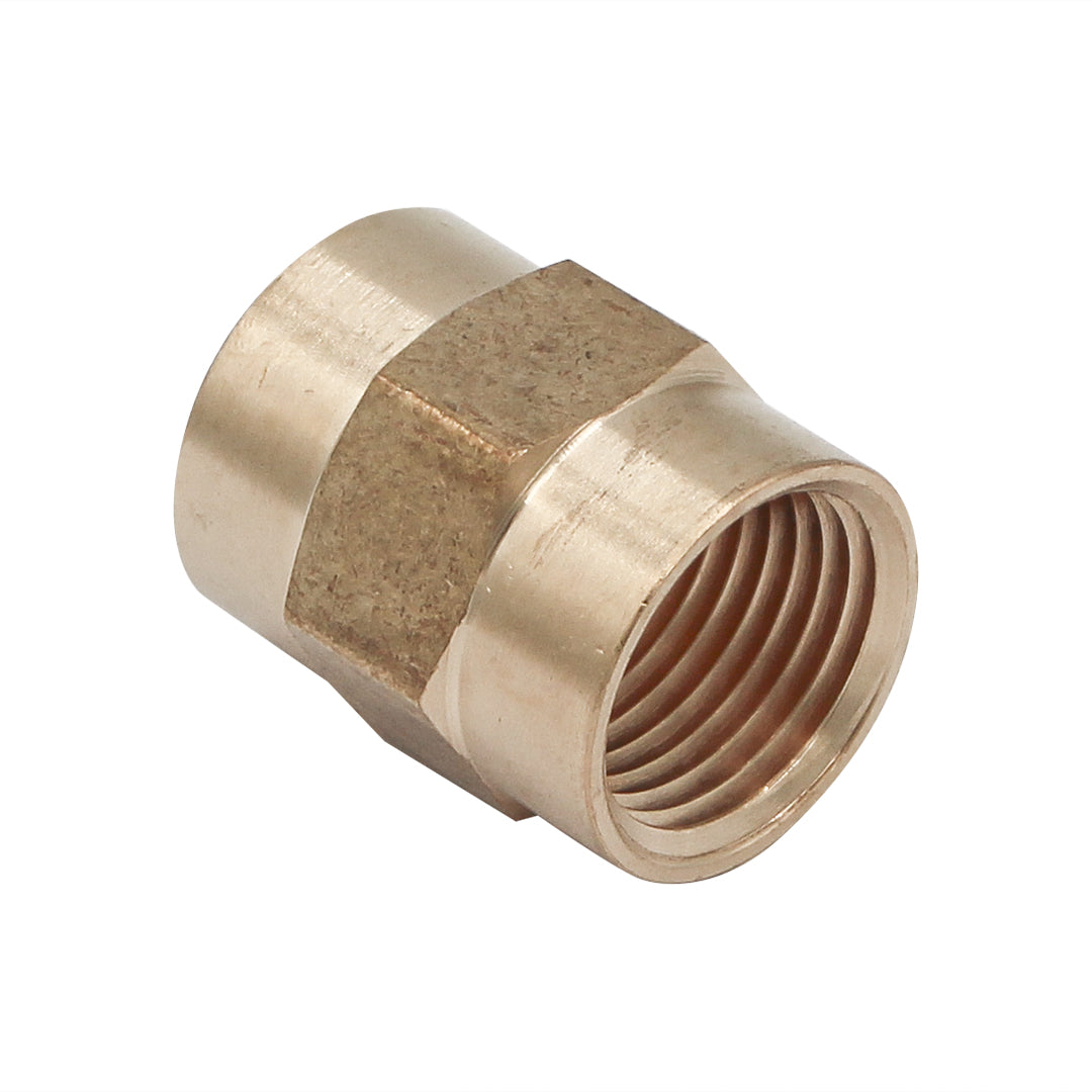 1/2" Female NPT Coupler - Brass Pipe Fitting