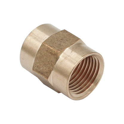 1/2" Female NPT Coupler - Brass Pipe Fitting