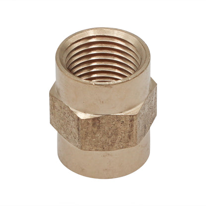 1/2" Female NPT Coupler - Brass Pipe Fitting