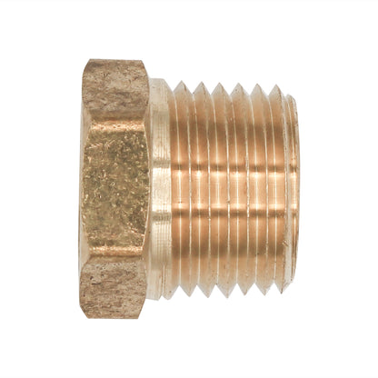 1/2" Male NPT X 3/8" Female NPT Reducer - Brass Pipe Fitting