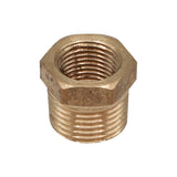 Brass 1/2" Male NPT to 3/8" Female NPT Reducer