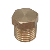 Brass 1/4" Male NPT Hex Plug