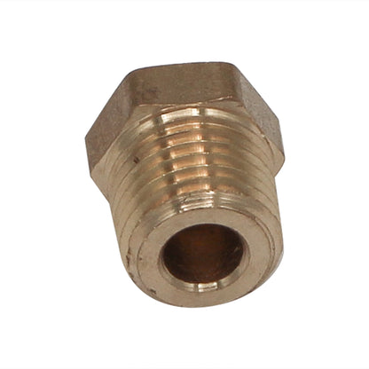 1/4" Male NPT Hex Plug - Brass Pipe Fitting