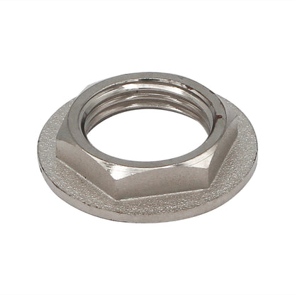 5/8" BSP Flanged Lock Nut - Chrome Plated Brass Pipe Fitting