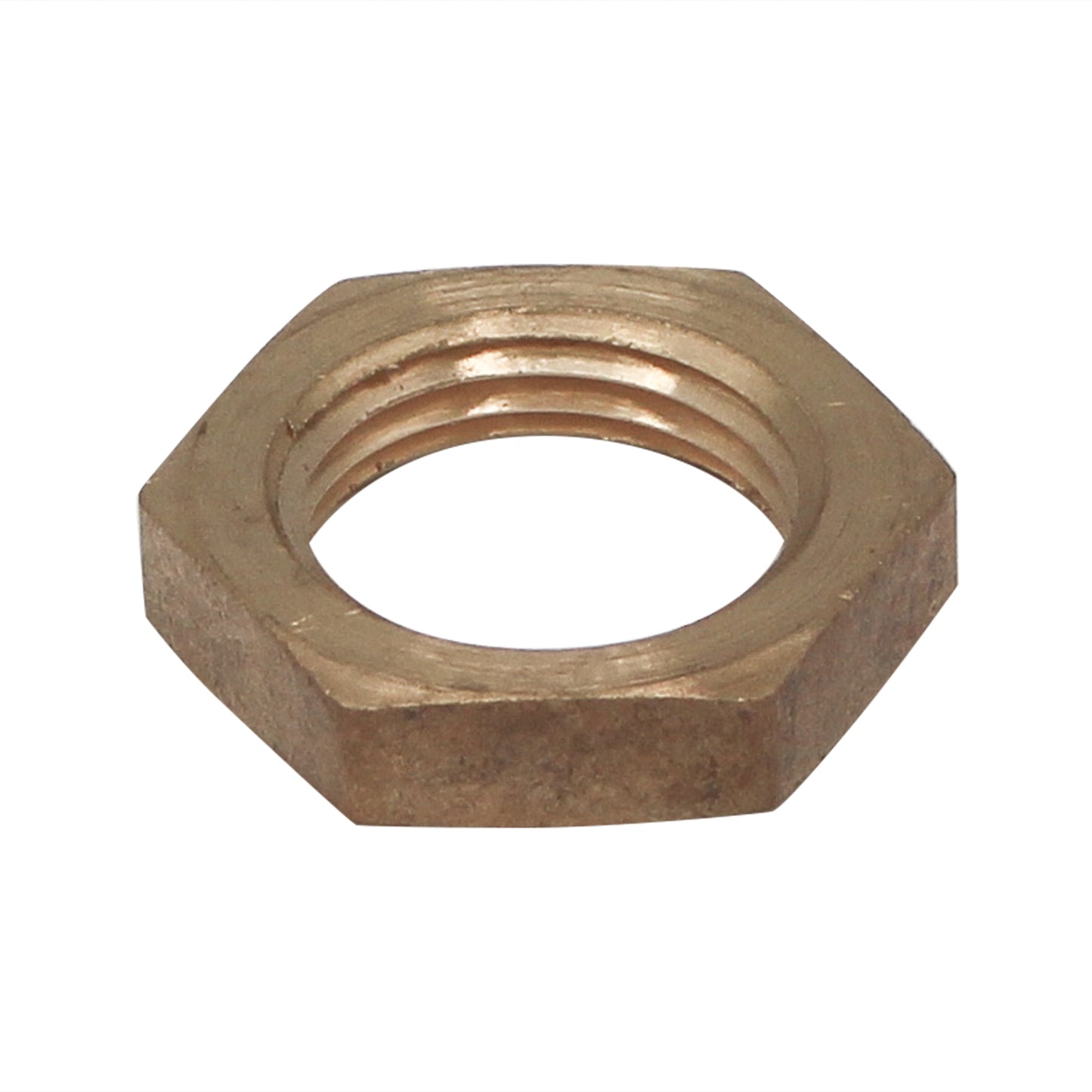 1/2" NPT Lock Nut - Brass Pipe Fitting